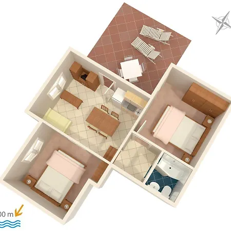 Apartamento With Parking Space Njivice, Krk - 2391 Njivice
